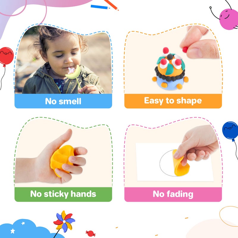 Aestd-ST Air Dry Clay 102 Colors  Modeling Clay for Kids  Model Magic Clay  DIY Molding Clay Kit with Sculpting Tools  Soft and Non-Sticky  Arts and Crafts Gift for Boys Girls Kids. - Image 3